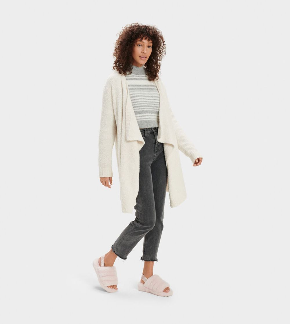 Ugg Phoebe Wrap - Womens Cardigans - White - NZ (4189TWLZG)